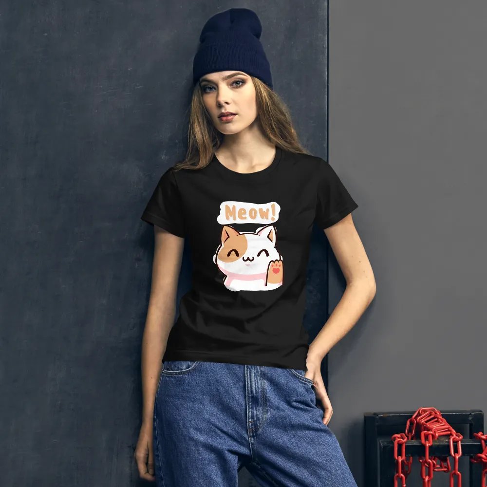 Meow! Cartoon Cat Women's T-Shirt product image (3)