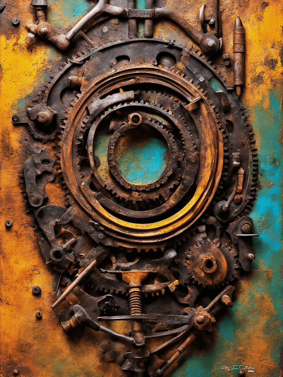Unique Design Rusty Iron Wall Painting: Add Character to Your Space product image (1)