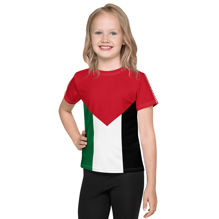 Palestine Flag Olive Vine Short Sleeve Kids T-shirt product image (2)