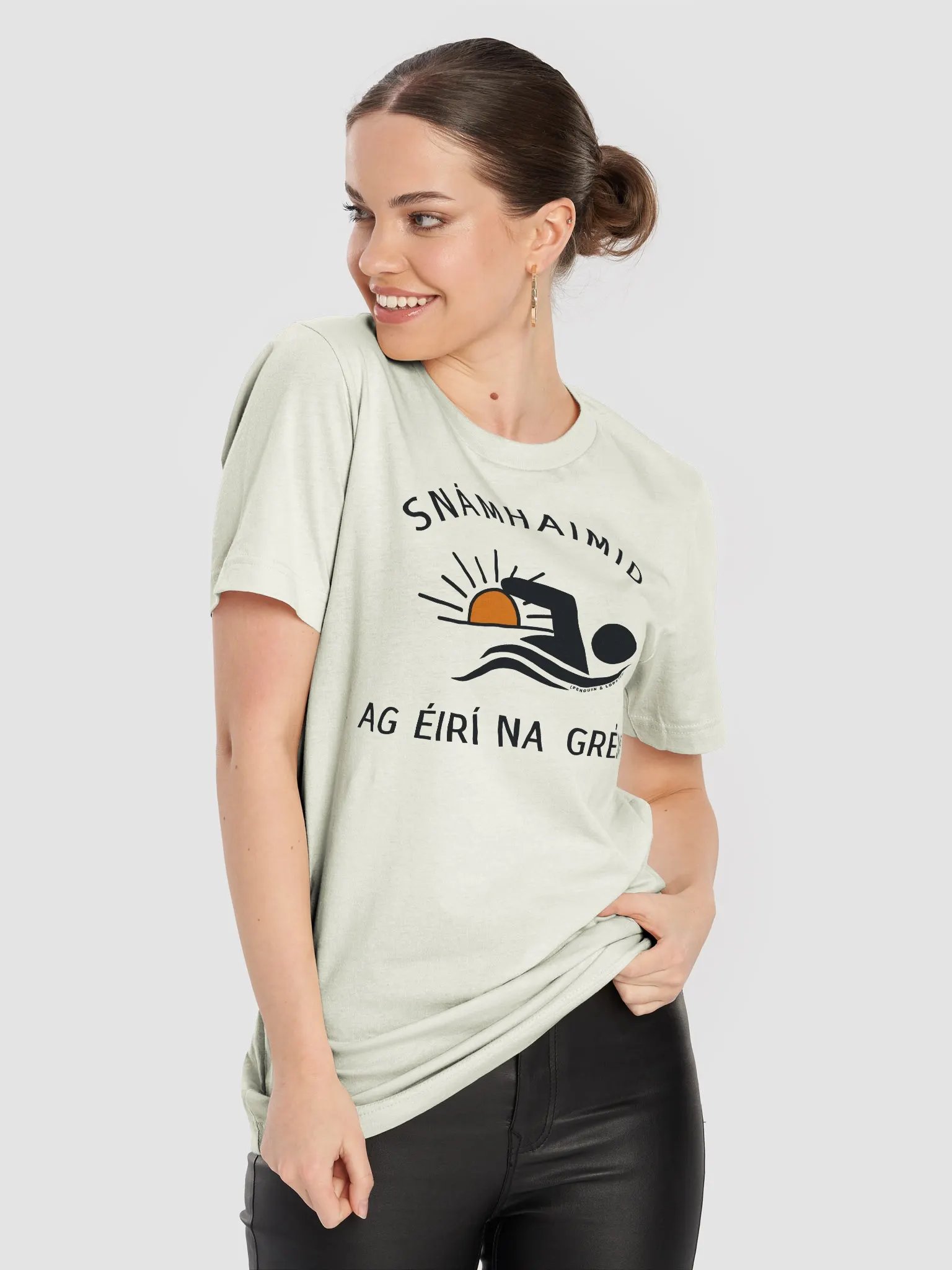 Snámhaimid ag Éirí na Gréine (We Swim at Dawn!) T-shirt product image (5)