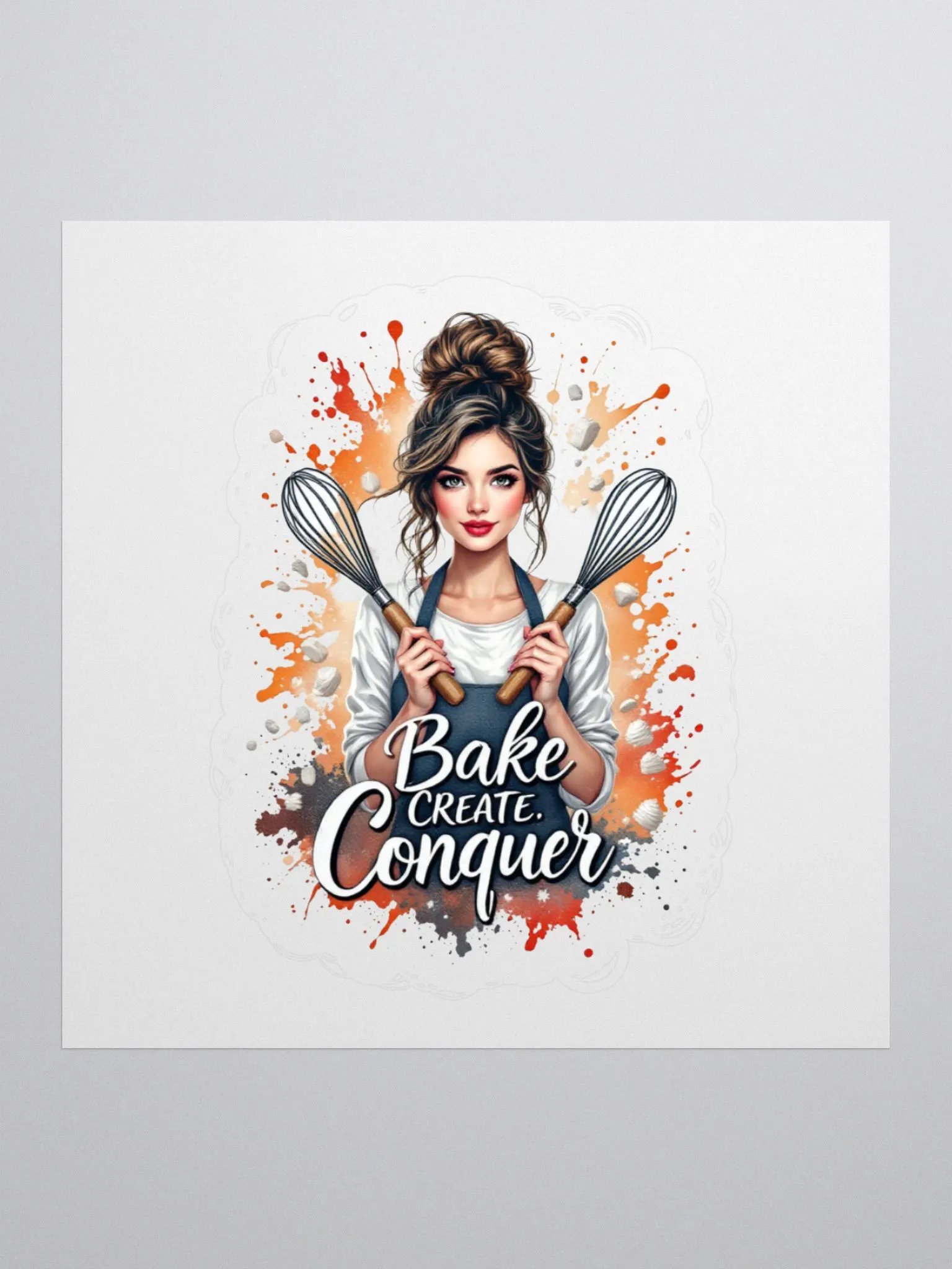 Bake, Create, Conquer Kiss Cut Stickers product image (2)
