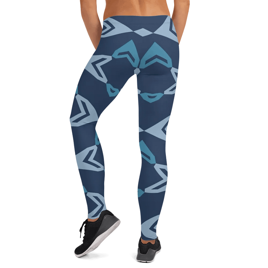 Symmetric Blue Geometric Allure Leggings product image (12)