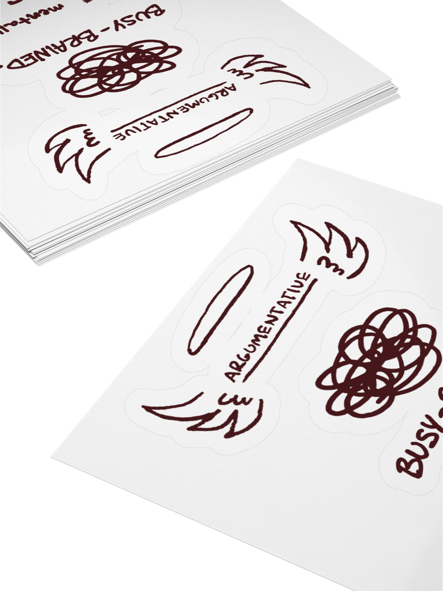 maroon sticker pack #1 product image (11)