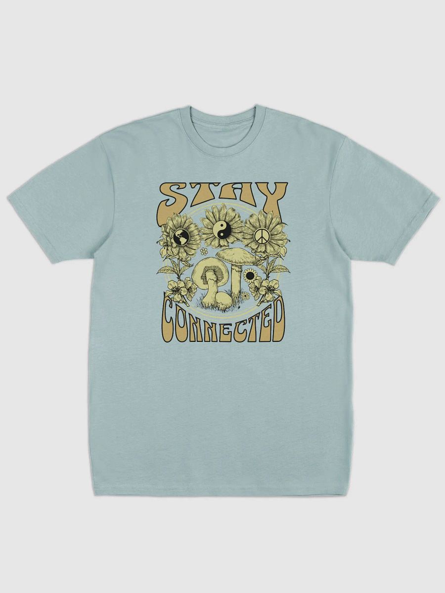 Stay connected mushrooms, peace and love t-shirt product image (4)