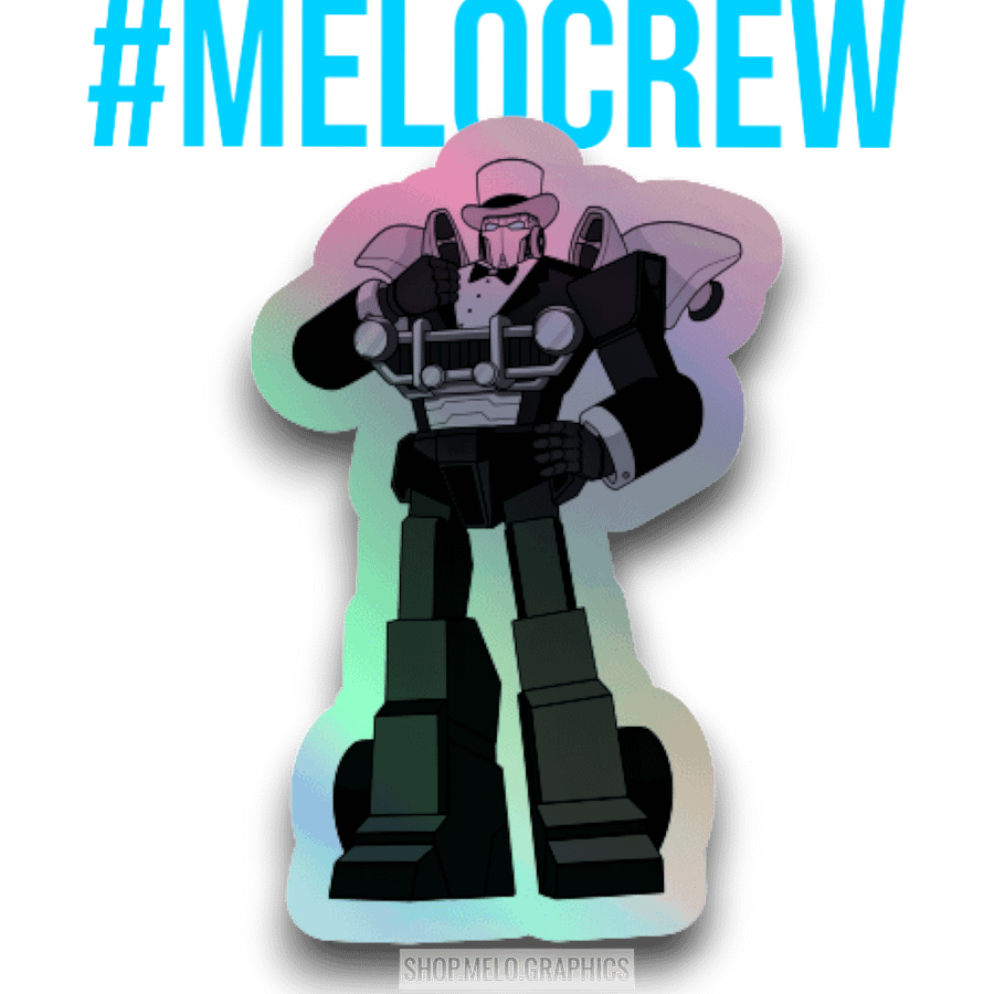 Fancy Carball Bot - Holographic Sticker | #MadeByMELO product image (1)