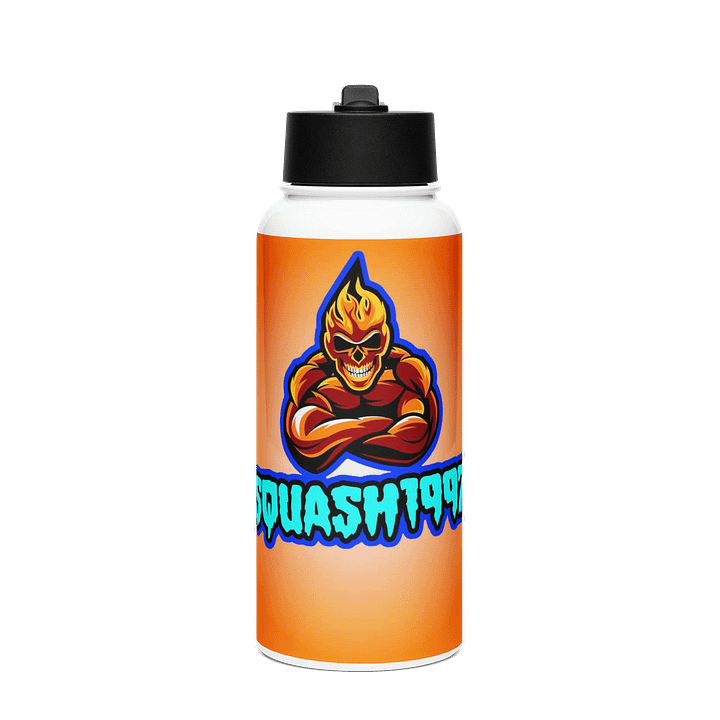 Flaming Skull Squash1997 Sports Bottle product image (1)