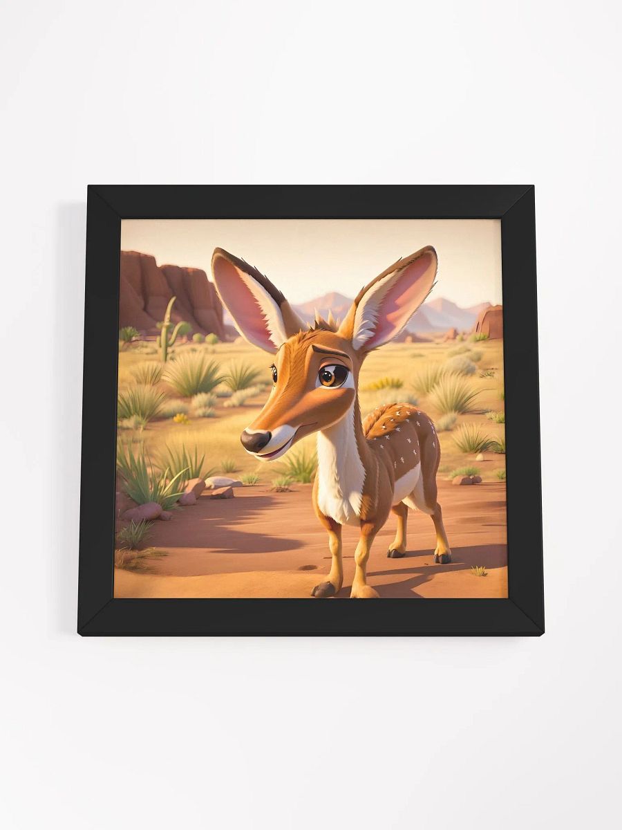 Endangered Species - Mexico - Mexican Pronghorn Eco-Friendly Ayous Wood Framed Poster product image (4)