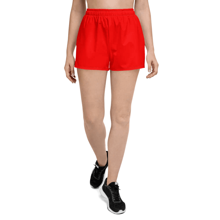Plain Color Red Athletic Shorts product image (1)