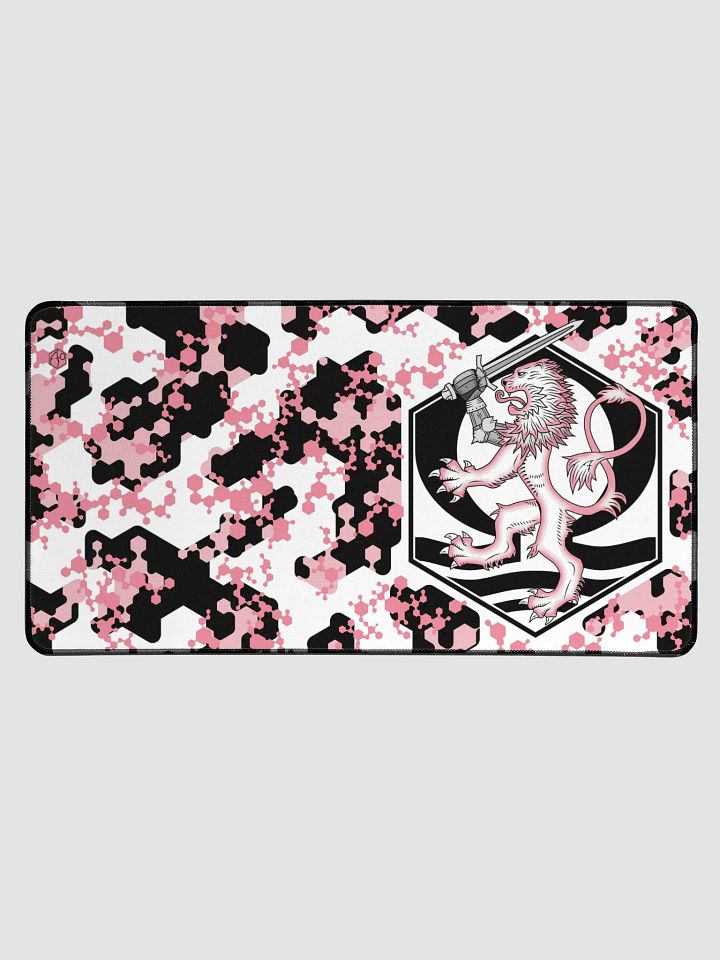 Desk Mat 15.5" x 31.5" Hexagon Camo, Lion, Pink product image (1)