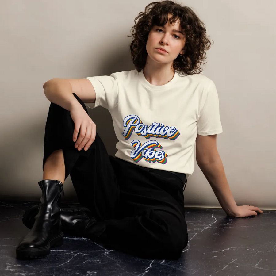 Positive Vibes Typography T-shirt product image (10)