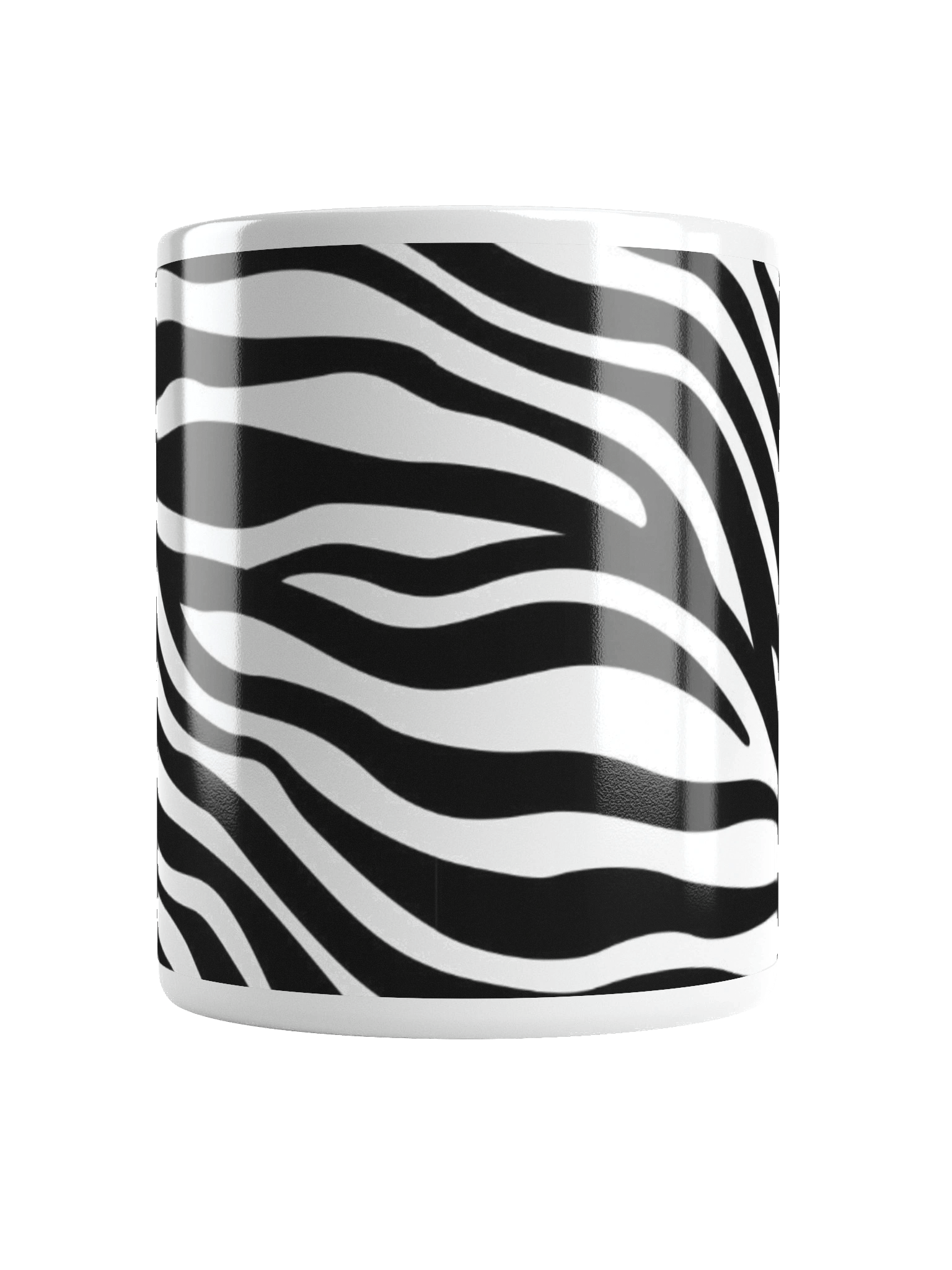 Zebra Wave White Glossy Mug product image (6)