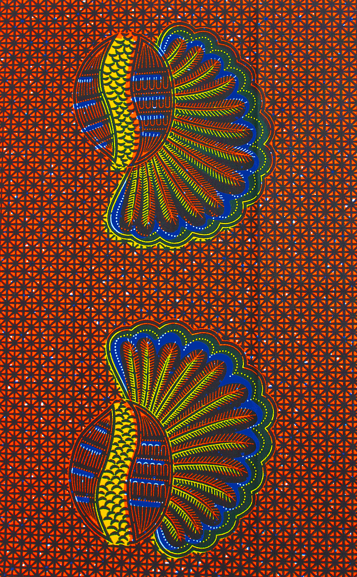 Scampolo Tessuto Wax Print - Design Conchiglie - 44 cm x 115 cm - cod. 531/B product image (1)