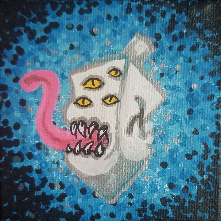 Dreidel Mimic, Tiny Painting (Gimel ג) product image (2)