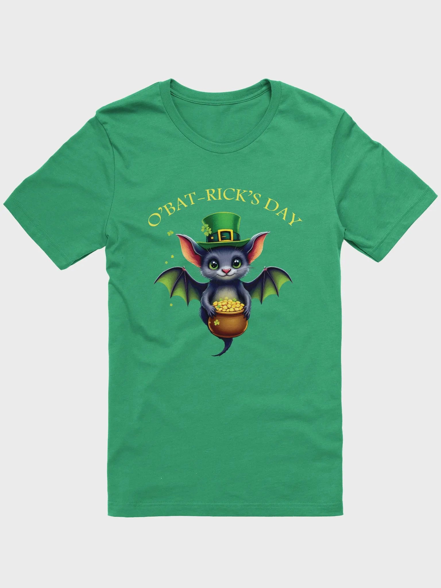 Cute St. Patrick’s Day Bat T-Shirt – O’Bat-Rick’s Day Funny Irish Design product image (4)