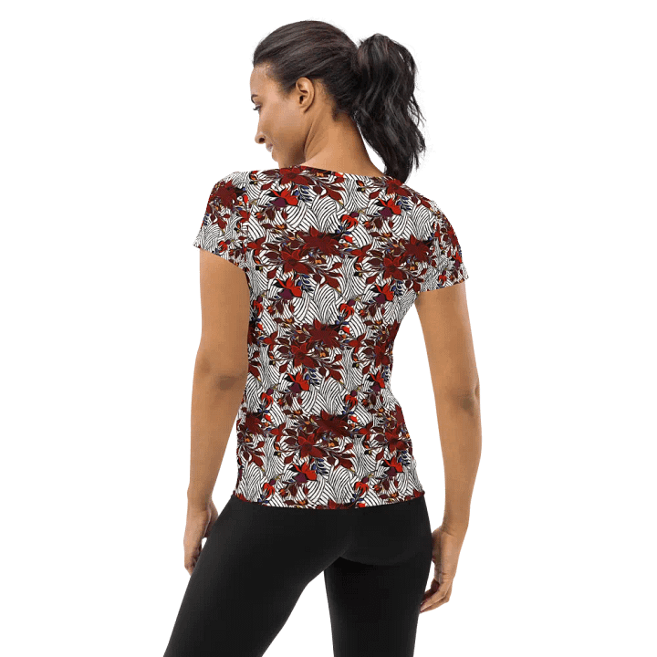 Floral Stripes | Women's Athletic T-Shirt product image (2)