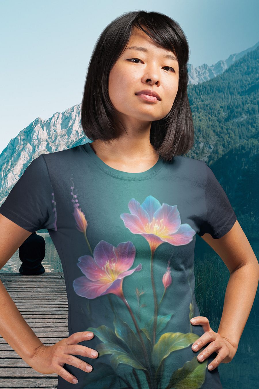 Floral Themed All Over Print T-shirt product image (1)