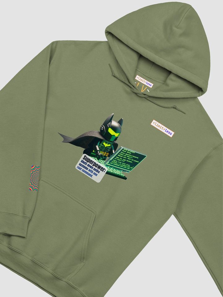 Terminal Knight Hoodie – Dark Mode Vigilante Gear for Coders | Limitless Techwear product image (6)