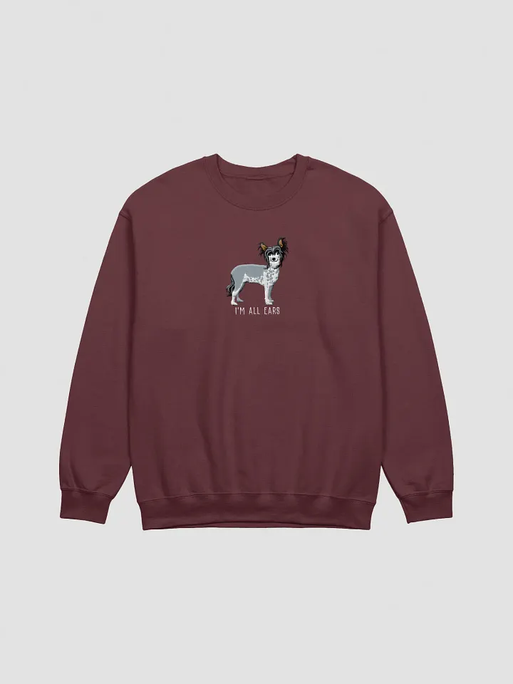 I'm All Ears Sweatshirt (Embroidered) of a Chinese Crested Dog(Black) product image (4)