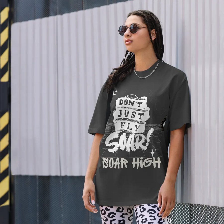 Don't just fly soar, soar higher unisex faded tee product image (8)