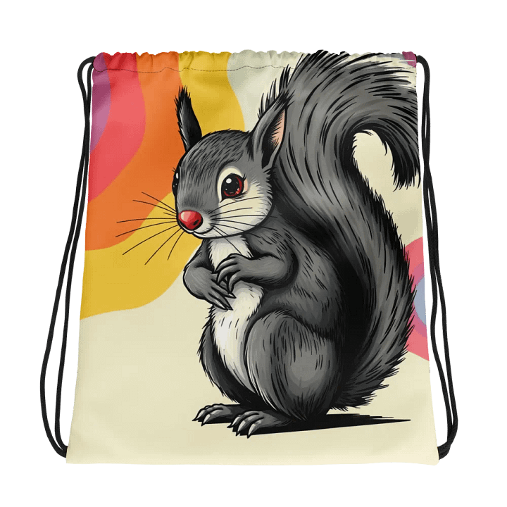Whimsical Squirrel Drawstring Bag product image (1)