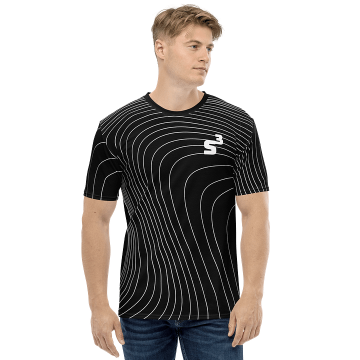 S³ Simplistic White On Black Abstract Wave product image (2)