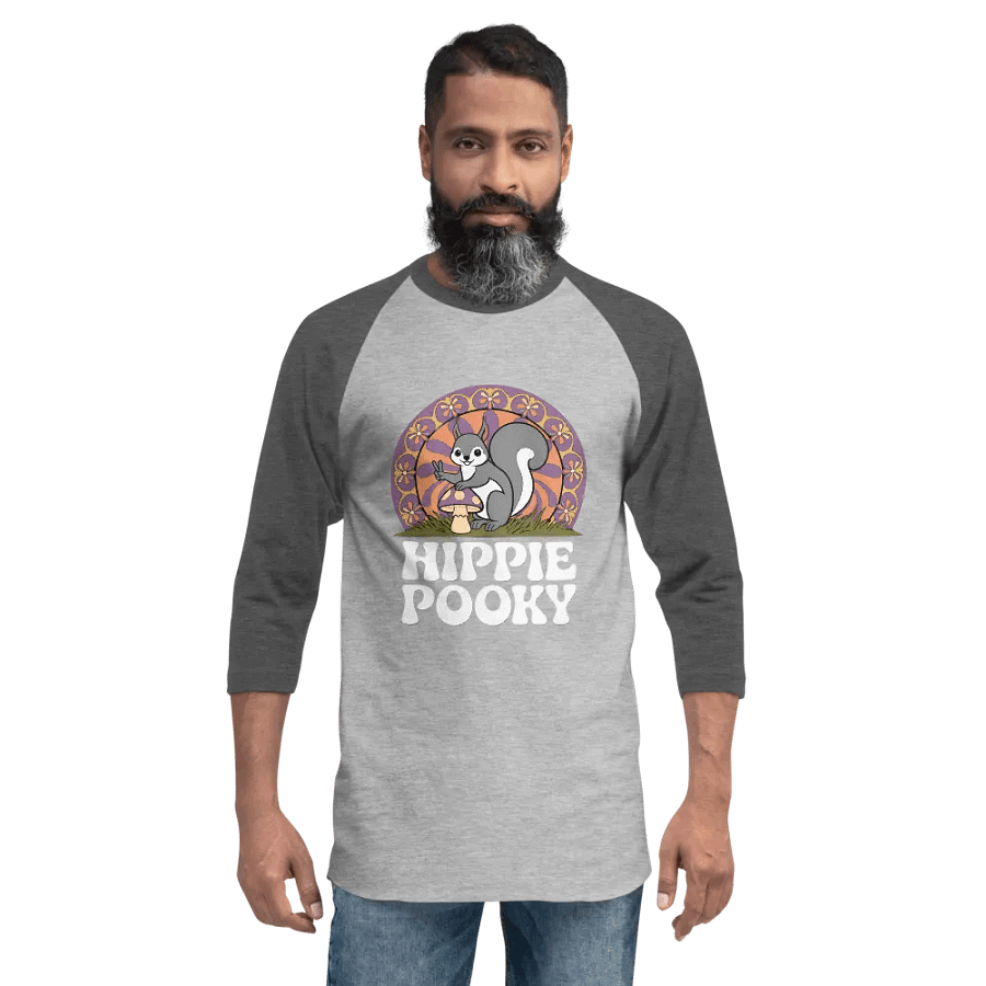 Hippie Pooky Peace Sign Raglan Tee product image (2)