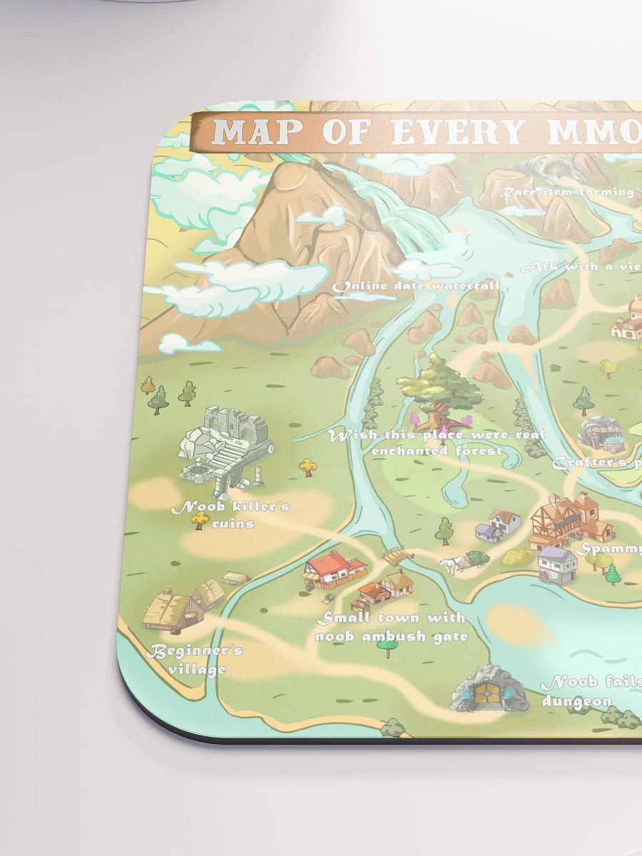Map of Every MMORPG mouse pad 8.7″ x 7.1″, funny gift for gamers, RPG players product image (6)