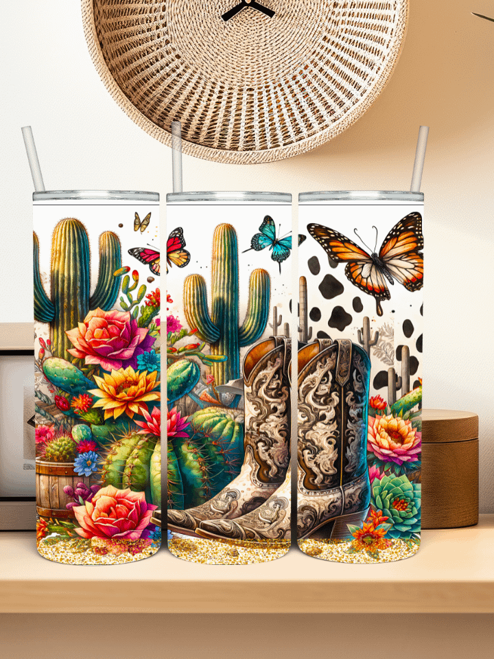 Butterfly Lovers, Desert Riders And Cowgirl Dreams Stainless Tumbler product image (2)
