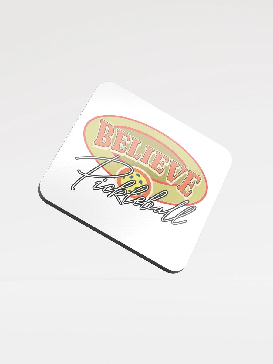 Believe Pickleball Glossed Cork Coaster product image (2)