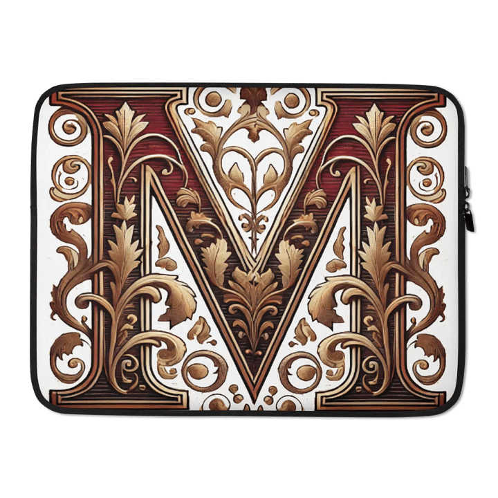 Ornate 'M' Laptop Sleeve product image (2)