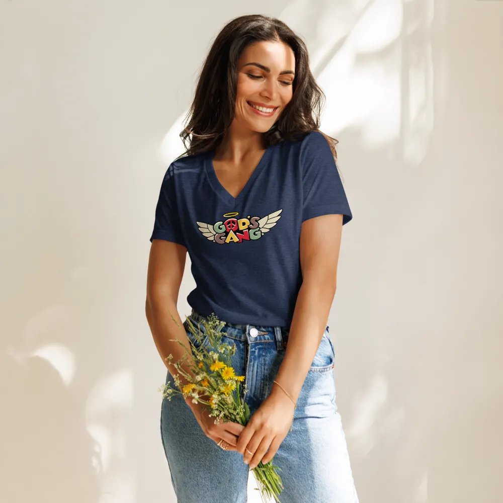 God's Gang | Women's Relaxed V-Neck T-Shirt product image (35)
