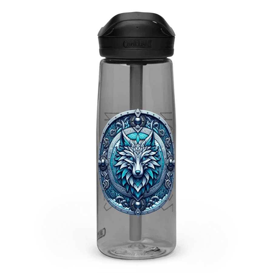 Mythical Wolf Guardian Shield Art Water Bottle product image (3)