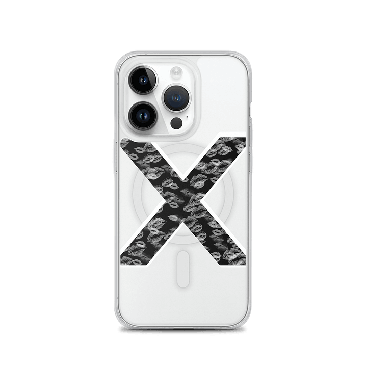 Black X White Lipstick Kisses Phone Case product image (2)