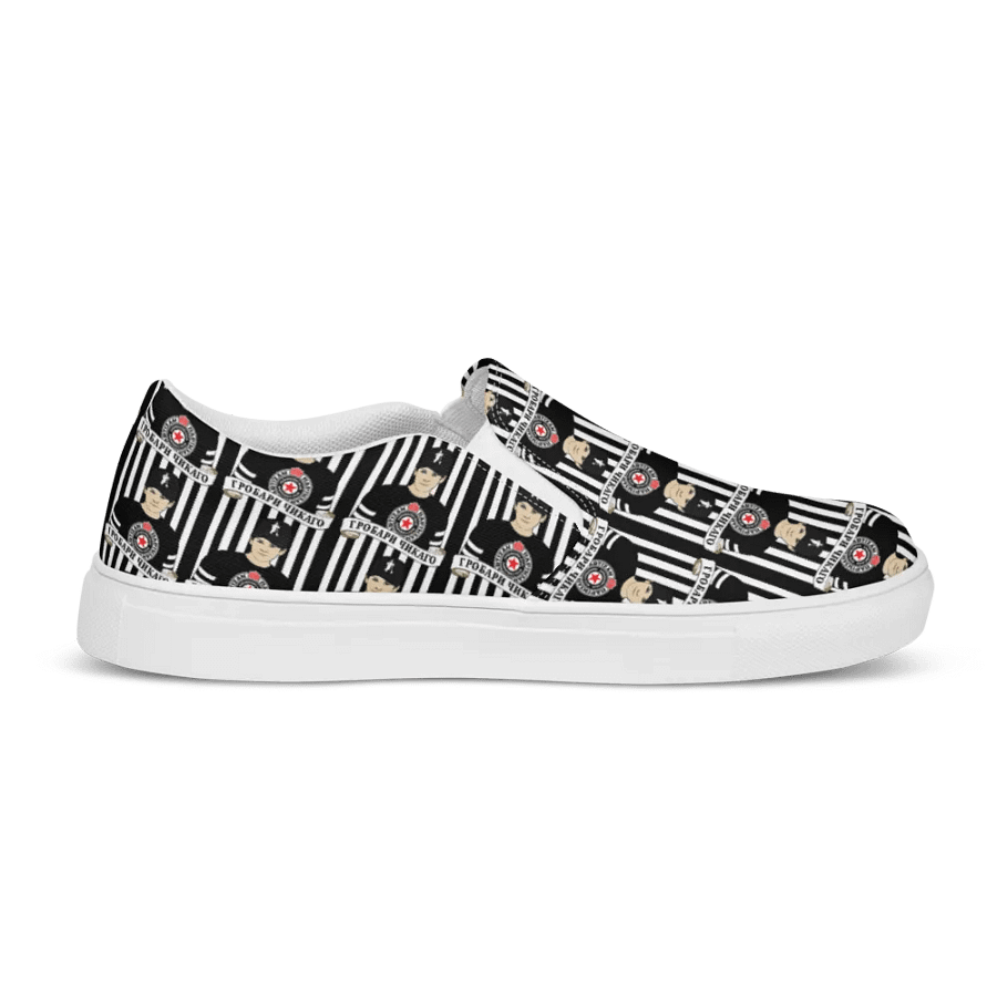 Grobari Čikago KK Partizan Women's Slip-On Canvas Shoes product image (5)