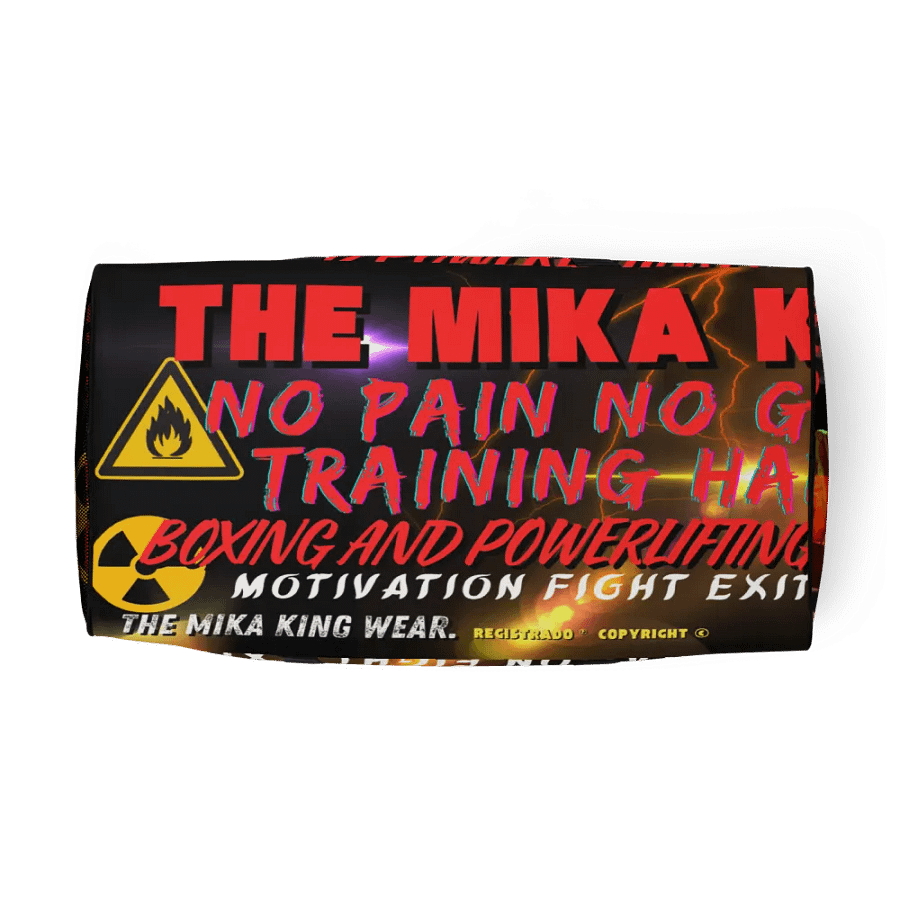 Bolsa de lona macuto sport para gimnasio deportes fitness boxeo By The Mika King Wear No Pain No Gain Training Hard Serie. product image (7)