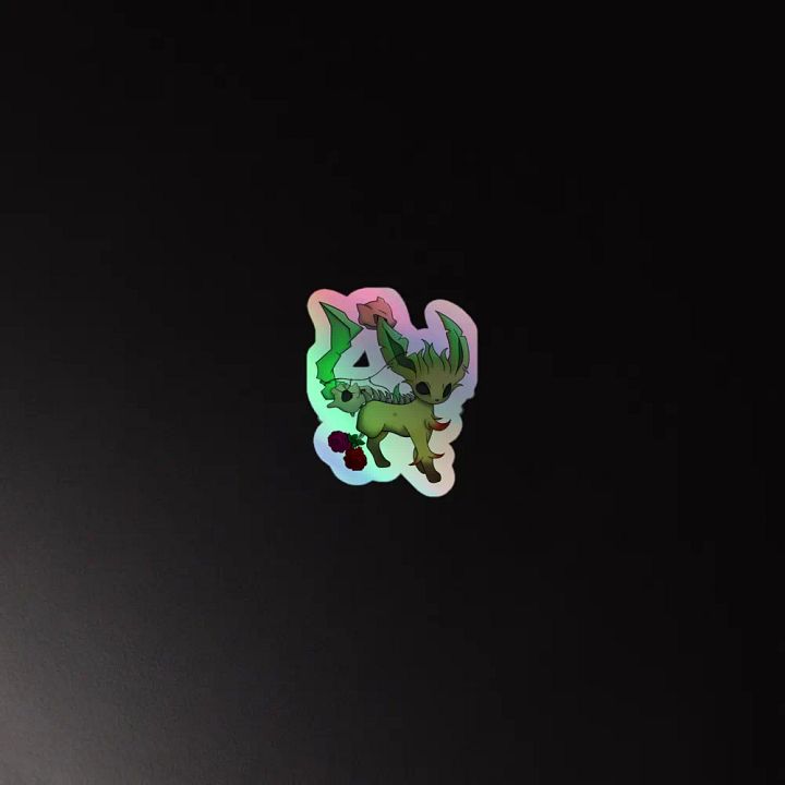 Gothic Leaf Holographic Sticker product image (2)
