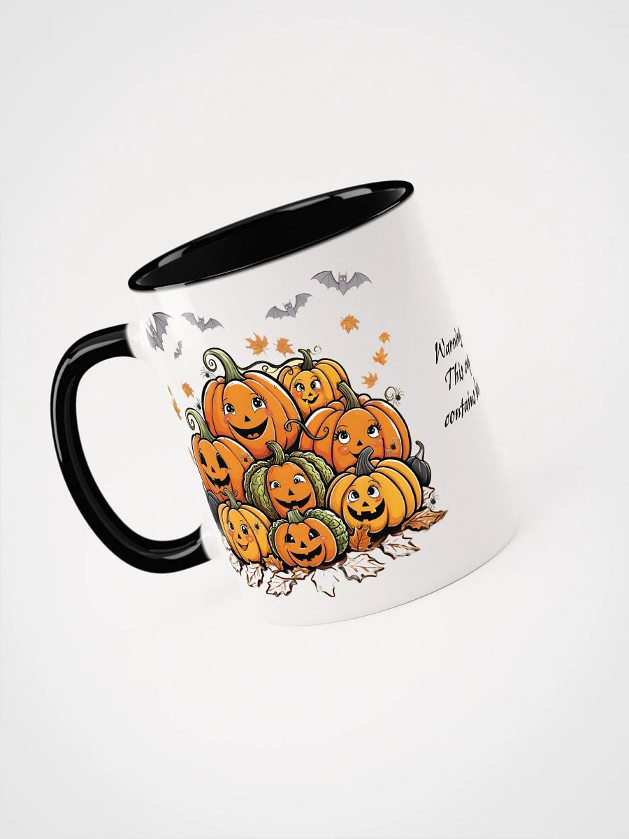 Halloween Pumpkins with Ghost Cats, Bats and Spiders Coloured Mug product image (3)