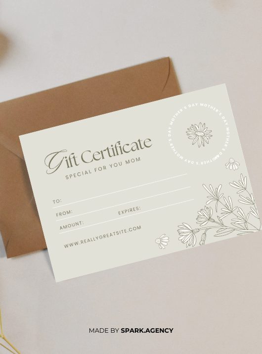 Green Floral Mother's Day Gift Certificate product image (4)