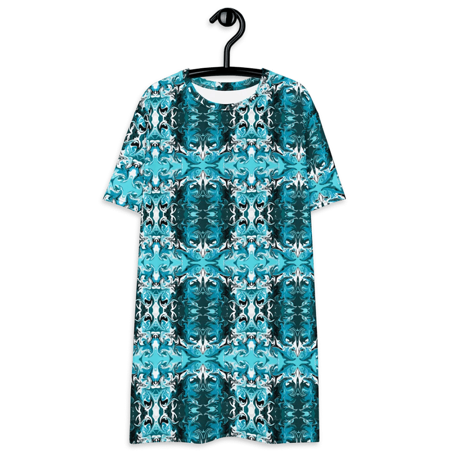 Blue Swirl T-Shirt Dress product image (5)