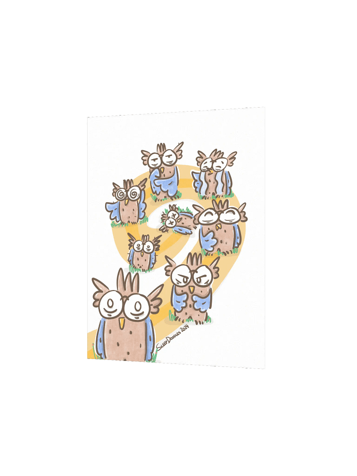 Owl Goes Down a Sleep Deprivation Spiral Poster 8" x 10" product image (2)
