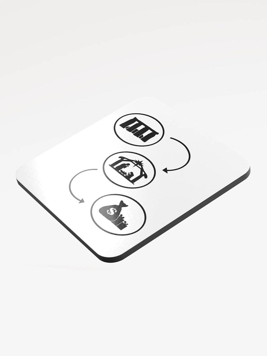 The Evolution of Christmas - Glossed Cork Coaster product image (3)