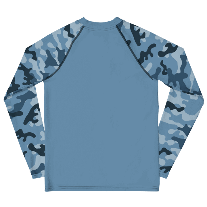 Wild Blue Camouflage Youth Rash Guard product image (2)