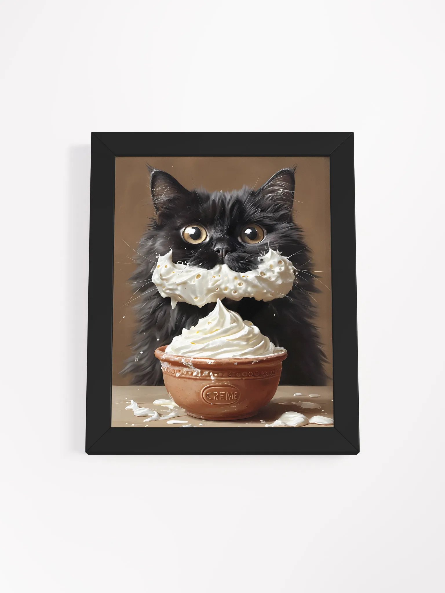 Whipped Cream Cat Framed Poster product image (2)