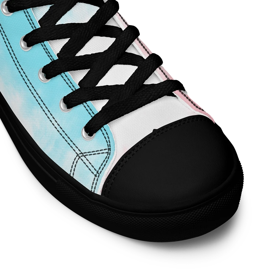 Pastel Blue, Pink and White and Black Flower Sneakers product image (21)