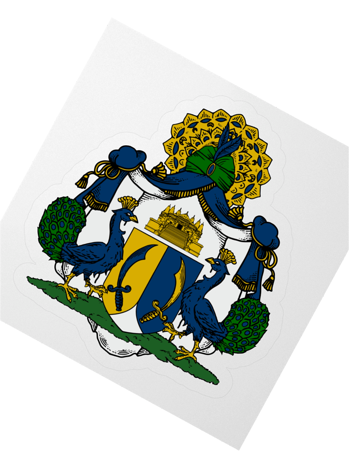 Peacock Court Kiss Cut Sticker product image (6)