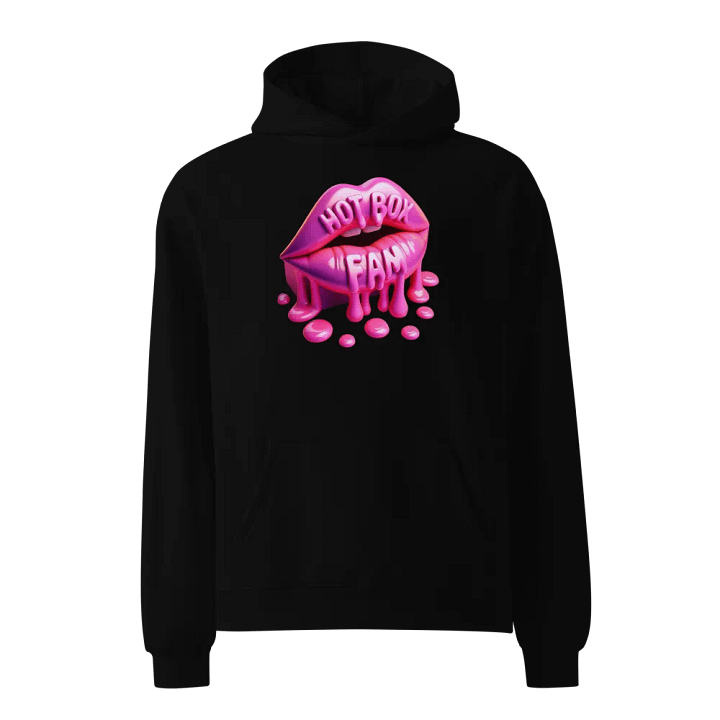 HOT BOX FAM HBF HOT PINK DRIPPING LIPS HOODIE product image (1)