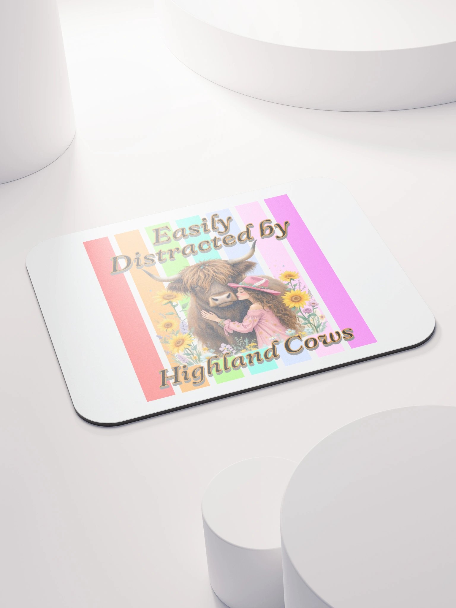Easily Distracted By Highland Cow Dream Mouse Pad product image (4)