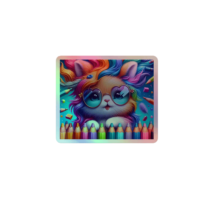 Whimsical Cabbit Holographic Sticker Sheet product image (1)