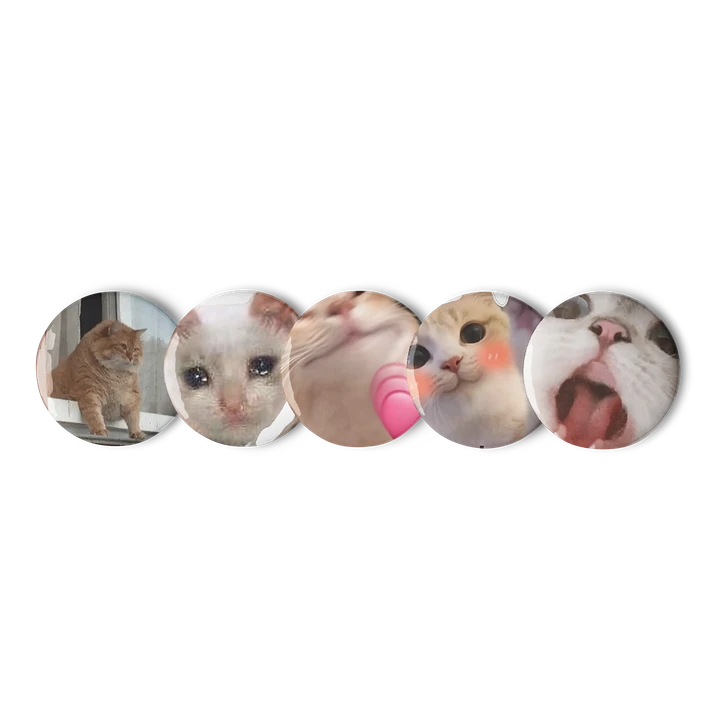 Set of Pin Buttons: Meme Cats 22 product image (1)