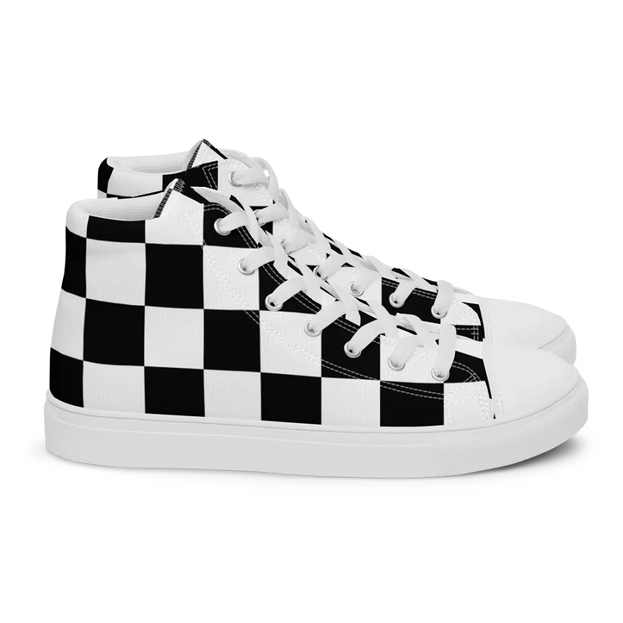 Women's large checks high top canvas sneakers product image (7)